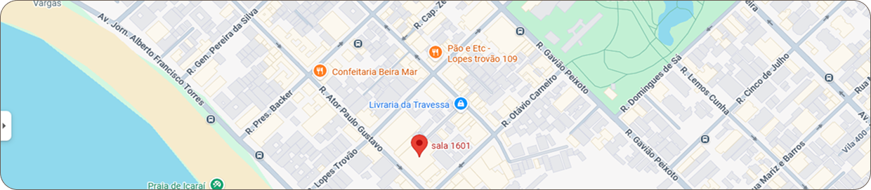 Mapa da localização da Clínica Le Derme no Shopping Icaraí, Niterói