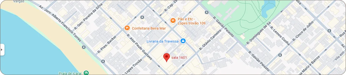 Mapa da localização da Clínica Le Derme no Shopping Icaraí, Niterói